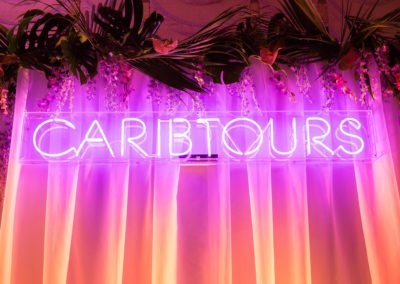 Fay Campbell Events CARIBTOURS 2017 glowing sign