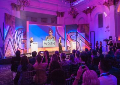 Fay Campbell Events Award Ceremonies WGSN Futures Speakers on podium