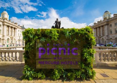 Fay Campbell Events Outdoor Events Mercure Picnic in the part at Somerset House Sign